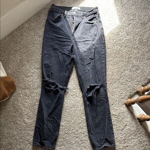Distressed Black Jeans - Abercrombie Curve Love
